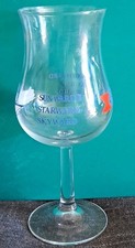 Norwegian Cruise Line Vintage Cocktail Goblet w/ 3 Ships No Longer In NCL Fleet 