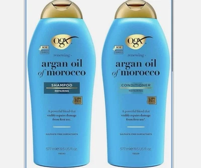 OGX Argan Oil of Morocco Repairing Shampoo & Conditioner Bundle 2x577ml Hair Set - Image 1 of 3