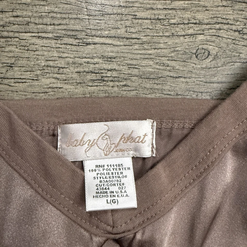 De colección Nuevo con Etiquetas Bebé Phat Marrón Malva Satén Camisola Recortada Logo Coqueta Y2K Sexy Talla L Foto 4 de 4