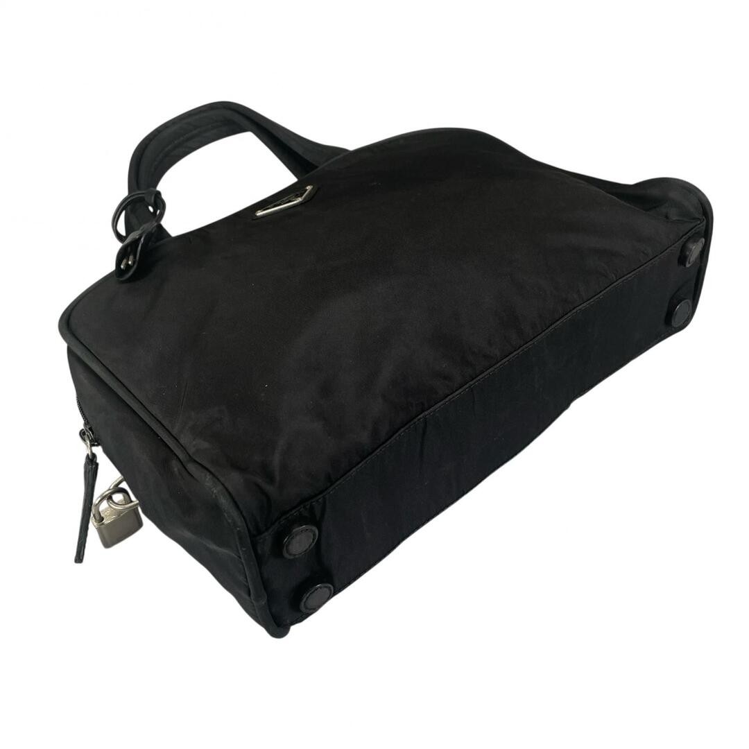 PRADA handbag nylon black unisex triangle logo used thumbnail 3