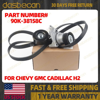 #ad #ad Serpentine Belt Drive Component Kit For Chevy GMC Cadillac Hummer 2003 2008 $38.69