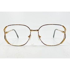 BerDel Stenoflex Eyeglass Frames Womens Gold Plumburst Italy Vintage 54-15 125