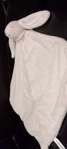 Angel Dear Baby Bunny Rabbit Security Blanket Lovey Plush White Gathered Corners - Picture 5 of 9