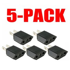 5 PCS New EU Euro Europe to US USA Power Jack Wall Plug Converter Travel Adapter