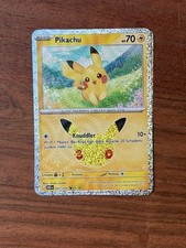 Pikachu (30C 047) 30 anni 047/128 (25/30) Carta Pokemon Italiano NM