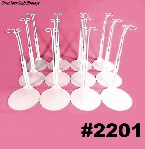 12 KAISER #2201 WHITE Stands Fit 11.5"-12.5" tall dolls  BARBIE, MIDGE, FRANCIE