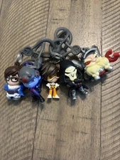 Lot Of 5 Blizzard Overwatch Backpack Hanger Clips Keychains