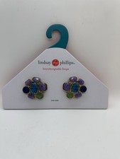 Lindsay Phillips Interchangeable Shoe Snaps Lydia Multicolor Stone Design