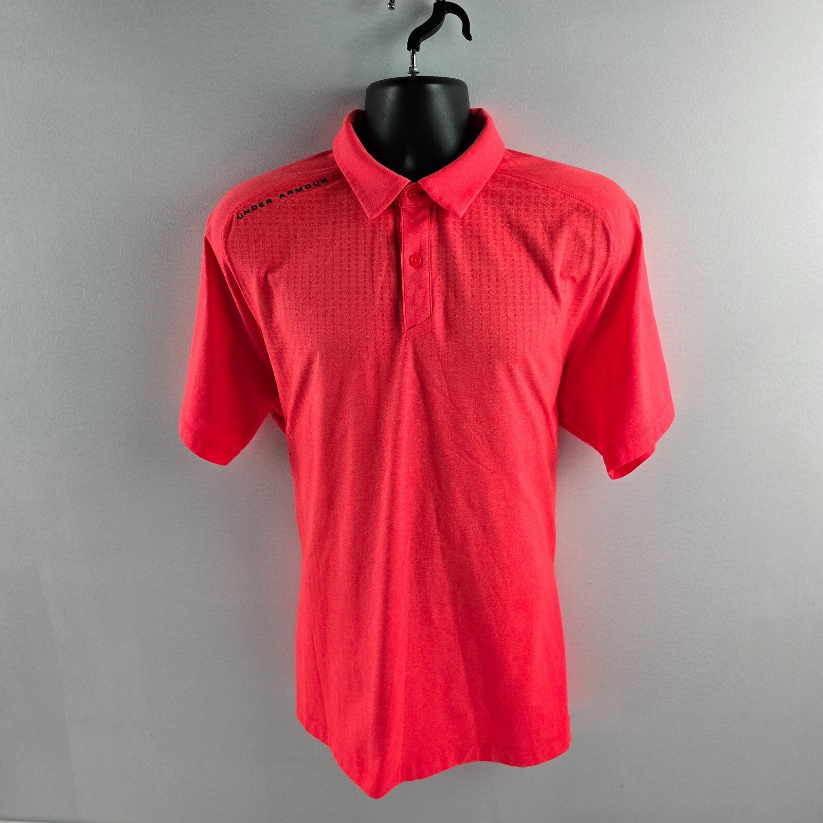 Under Armour Mens Threadborne Outer Glow Golf Polo Shirt xl red 1306115 5368