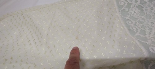 Vintage 60er Spitzenrock Schlupf Chartreuse 50s Nylon transparent auf mint weiß Spitze Medium - Bild 20 von 22