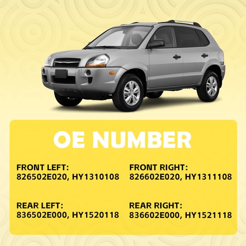 1/2/4x Front Rear Left Right Exterior Door Handle For 05-09 Hyundai Tucson Side - Picture 64 of 100