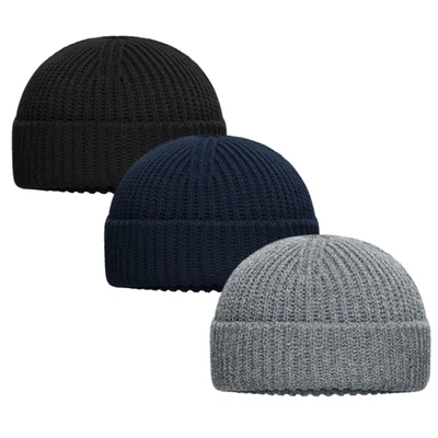 DAIBER Fischermütze Herren Beanie Winter Mütze Strickmütze Fisherman Trawler MB7408
