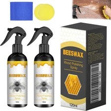 ✅ NEW- Natural Beeswax Care & Restorer Spray for Wood Furniture Floors 2PCS