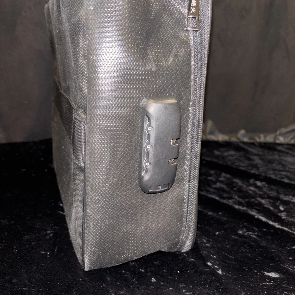 Large Black Lock Bag With Combination Lock - Image 3 of 4