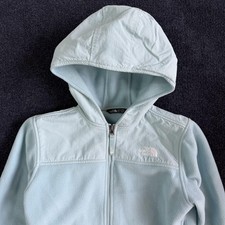 The North Face Jacket Youth Large 14/16 Blue Hooded Fleece Full Zip Warm Winter