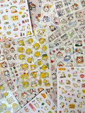 Random Lot Of 3 Kawaii Animal Korean Sticker Sheets: Perfect Planner Stickers 