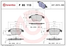 Brake Pad Set, Disc Brake Brembo P85113