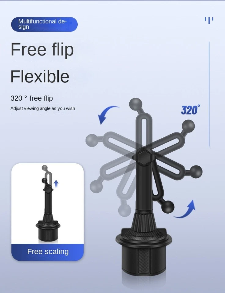 Universal Car Cup Holder Cellphone Mount Stand for Mobile Cell Phones Adjustable - Image 4 of 4