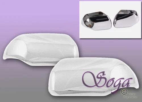 FOR 2022-2025 TOYOTA TUNDRA CHROME OVERLAY SIDE MIRROR COVERS W/SIGNAL CUT PAIR