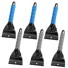 6 Pieces Ice Scrapers for Car Windshield Snow and Ice Frost Classic Style