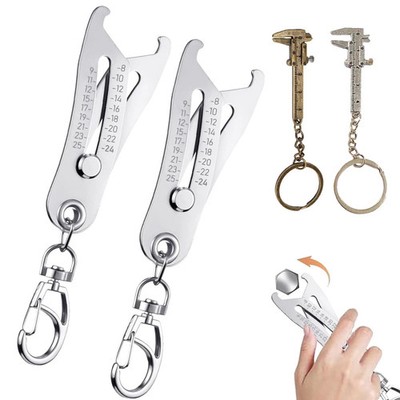2PCS Portable Precise Thread Checker Keychain,Nut and Bolt Size Finder Keycha...