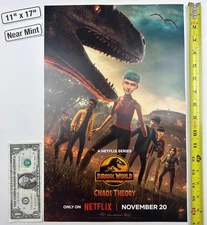 Jurassic World Chaos Theory 11 x 17 Poster 2025 NYCC Netflix Jurassic Park