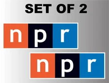 NPR National Public Radio Set of 2 Vinyl Sticker Decal