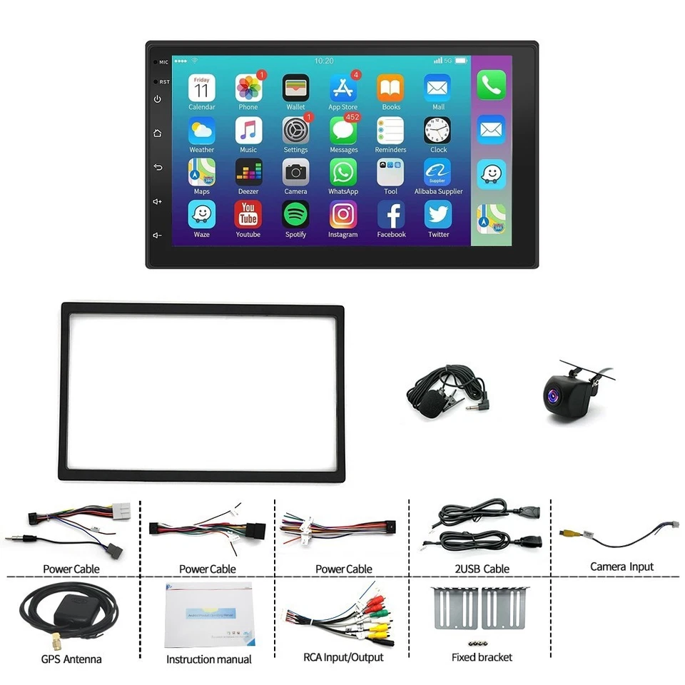 Radio estéreo GPS para Nissan Frontier 2010-2021 Android13, inalámbrica Apple CarPlay Foto 4 de 4