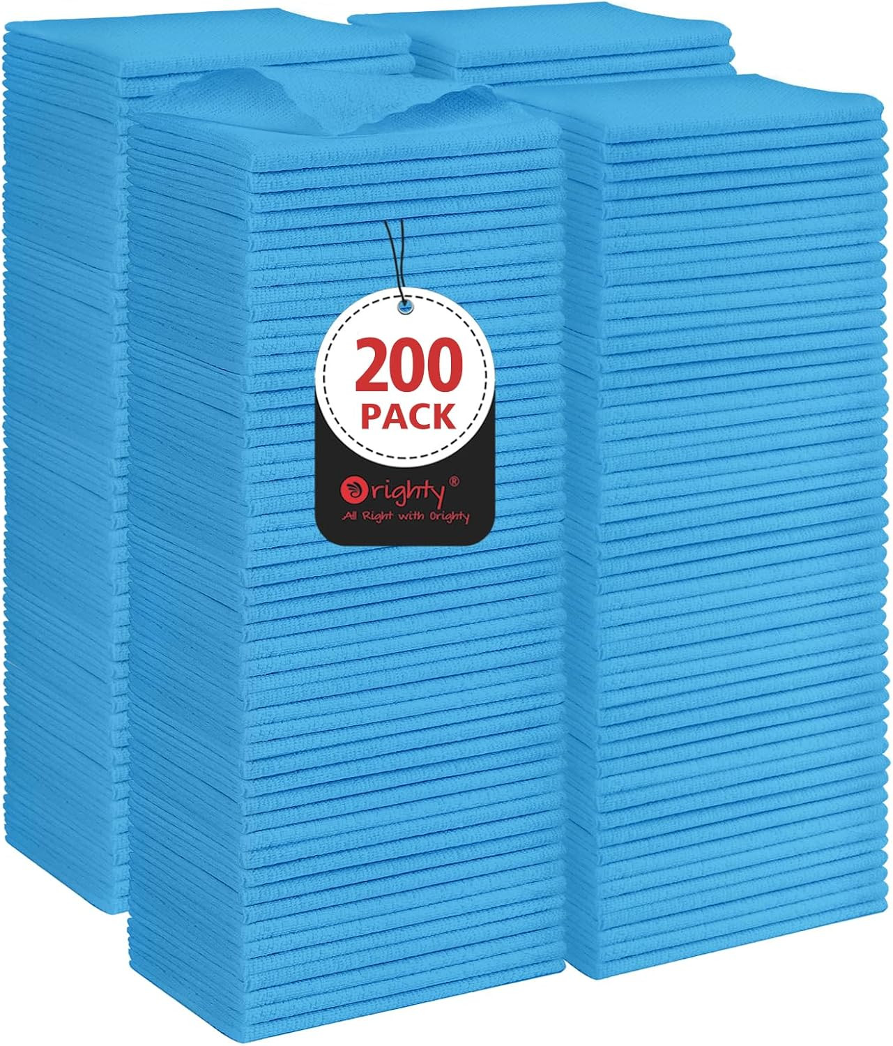 Lot de 200 chiffons de nettoyage en vrac gris 30x30 cm pour la maison