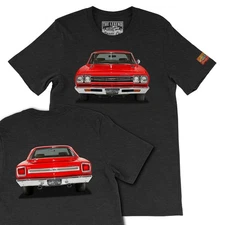 1969 GTX  Classic Car Men's T-shirts Front Back Print