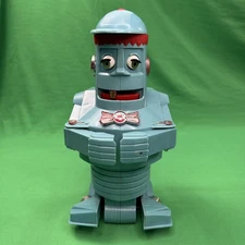 Yakkity Yob 1961 ELDON-USA VENTRILOQUIST HAND OPERATED MARIONETTE GLAD/SAD ROBOT