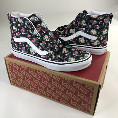 Vans Sk8-Hi Zip Shoe 7 Butterfly Floral Youth Off The Wall