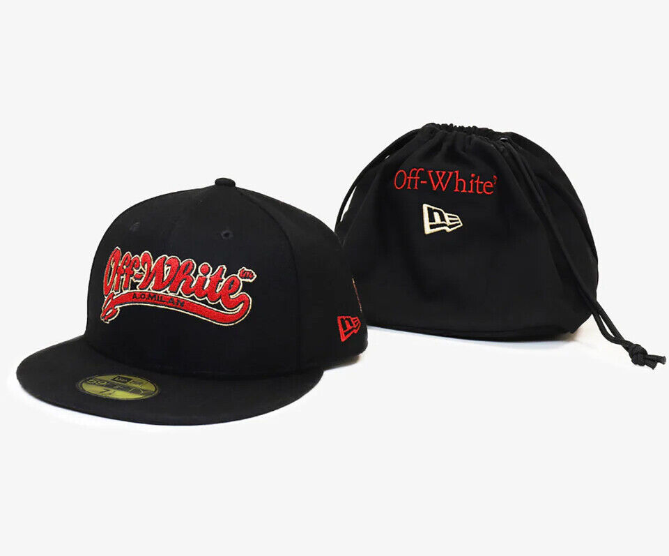 NEW ERA x Off White x AC Milan 2024 59 FIFTY CAP Black x Red NEW ERA x Off White x AC Milan 2024 59 FIFTY CAP Black x Red