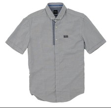 HUGO BOSS Bori Blue Stripe Shirt. Brand New & Tags. Medium. RRP £89.