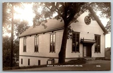 RPPC Union Hall  Winterport  Maine  Real Photo  Postcard  c1940