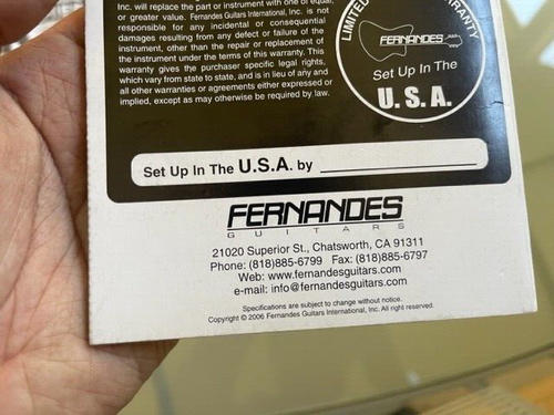 Fernandes ZO-3 American Flag Travel Sized Electric Guitar w/ Built In Amp & Bag - Picture 15 of 15