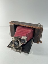 Eastman Kodak No. 3 Folding Hawkeye Model 3 1908 Vintage Red Bellows Camera