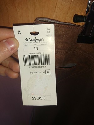 Pantalon El Corte Inglés camel talla 44 elástico | eBay