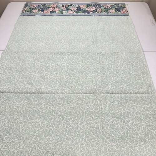 Vintage Laura Ashley Flat Sheet Twin Green Floral Ashbourn Blend USA Y2K 90s