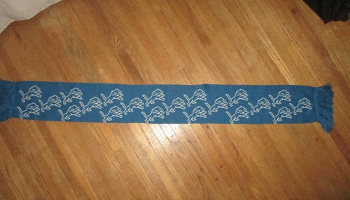 DETROIT LIONS WINTER KNIT SCARF Tassle Fringe NFL Football Priority Health SGA - Picture 4 of 5