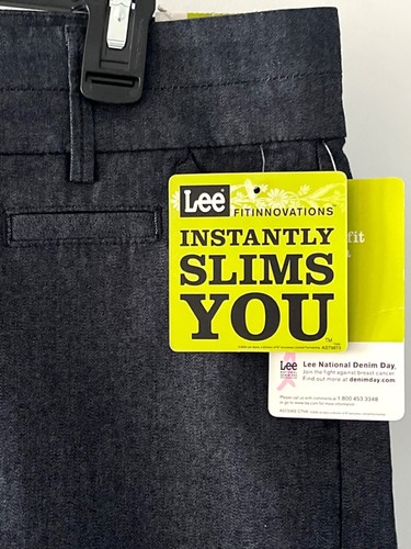New LEE 10 INDIGO NATURAL FIT BERMUDA SHORT DENIM TUMMY CONTROL 4716646 NWT PRIO - Picture 4 of 8