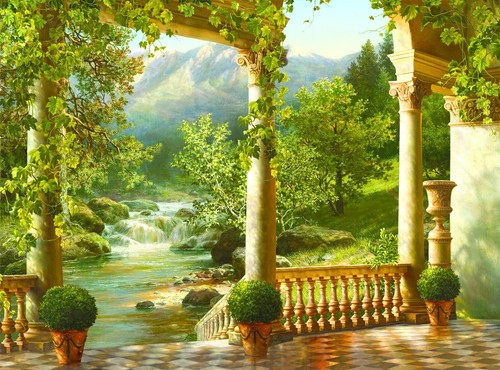 Wall Mural Garden in the Park Photo Wallpaper Wall Decor Giant Paper Poster Art - Picture 5 of 6