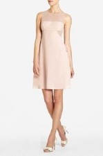 NEW BCBGMAXAZRIA DARK PARIS PINK SILK GEORGETTE DRESS VXL6M570/M592A SIZE 10