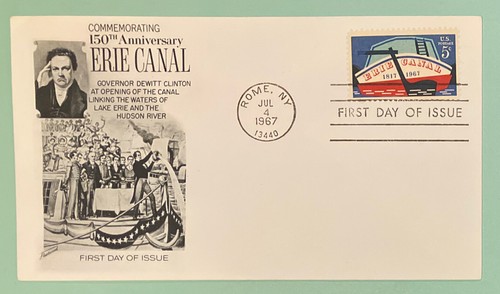 Sc 1325 5c 1967 Erie Canal 150th Anniversary FDC Fleetwood Cachet - Bild 1 von 2