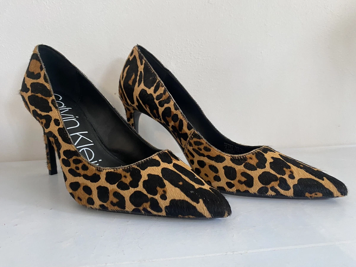 Calvin Klein Cheetah Print Ronna Pump Heels Size 6 Great Condition