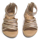 Toddler Girls Cat & Jack Gold Tone Glitter Gladiator Sandals Shoes Size 5 # Sh1