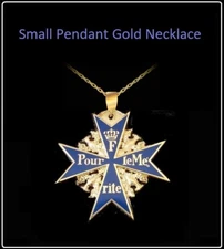 BLUE MAX Necklace - 1 1/4" small pendant replica medal - Pour le Merite