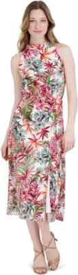open back halter dress pattern Lost Pattern Women's Coco Dream Halter Midi Dress - Green