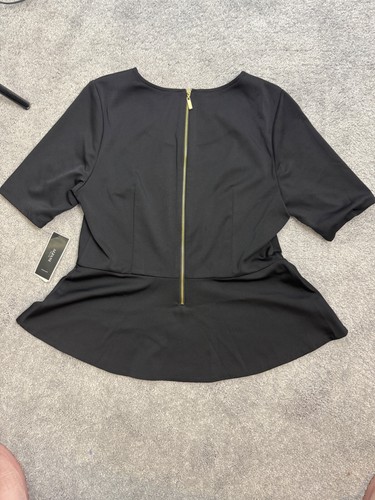 Alfani Damenbluse schwarz Schößchen - Größe Petite Medium (PM) - neu mit Etikett - Bild 13 von 15