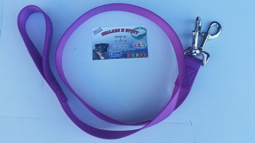 Dog lead double clip hound pet greyhound pig dog 25mm 6 colours - Picture 10 of 13
